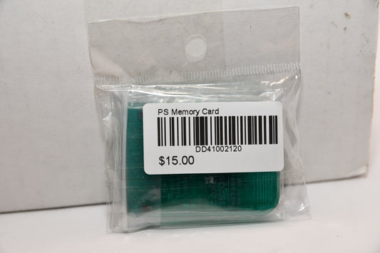 Playstation Memory Card Original Emerald Green