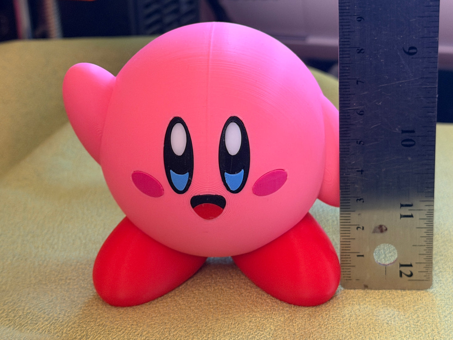 Kirby 3D printed 3½' tall (8.5cm)