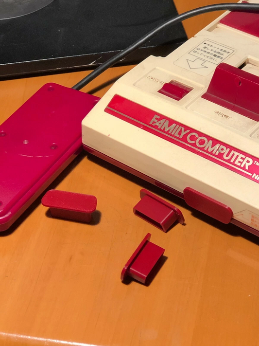 Replacement Expansion port cap RED/White Famicom