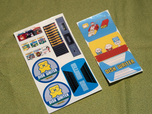 Diskwriter Famicom Disk Storage Case Repro Sticker Set