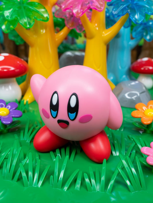 Kirby 3D printed 3½' tall (8.5cm)