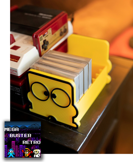 MegaBusterRetro's Famicom Diskun Disk System Two Color Game Holder Complete in Case