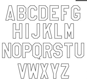 Popular Jersey Or Uniform Letter Set A Through Z. S Block Pro Outline 