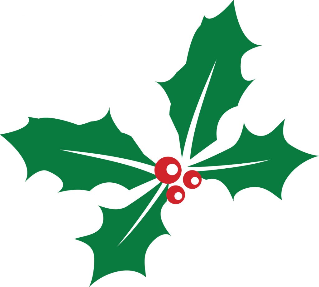 5 Christmas Holly and flourishes SVG files. Embellishment SVG optimized