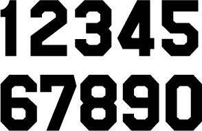 Popular Jersey or uniform number set 0 through 9. S Block Pro gap SVG  clipart cut files cricut - NerdSpaceship